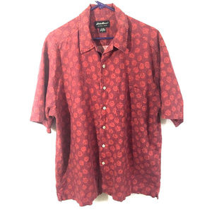 Eddie Bauer Red S/S Hawaiian Casual Aloha Shirt